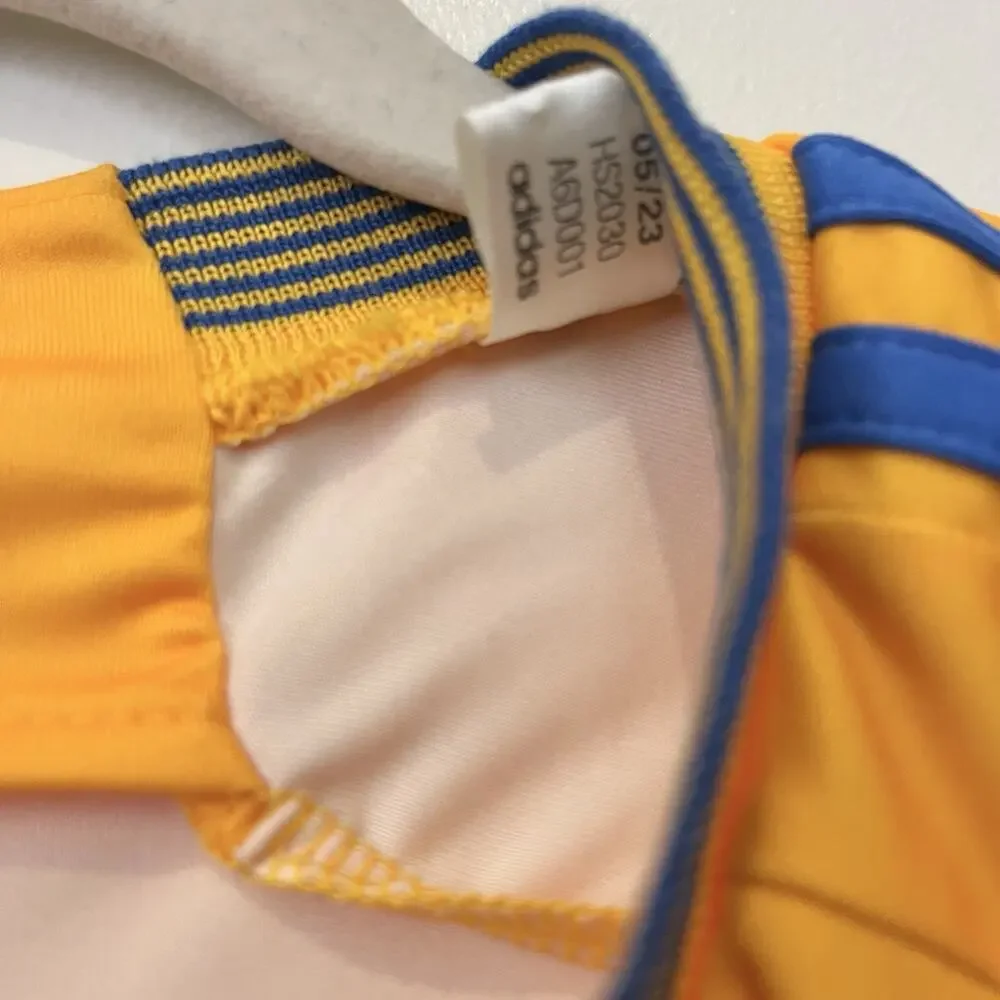 2023 Adidas Monterrey Tigres UANL Home Yellow Blue Soccer Jersey Cemex Rare Sz L